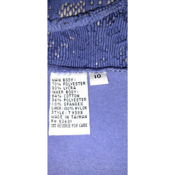 Periwinkle Blue Lace Swimsuit 1 Piece & Bikini ALL IN ONE! Vintage 90s SIZE 10 - Picture 10 of 12